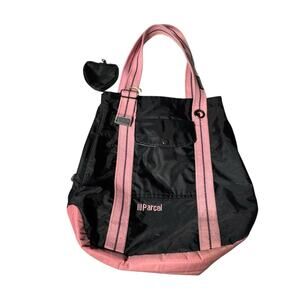 Vintage III PARCEL Pink Nylon Canvas Tote Bag Punk Goth